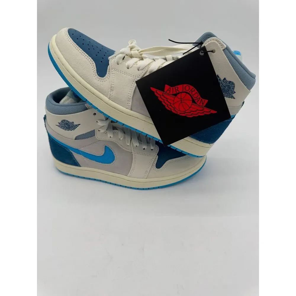 Nike Air Jordan 1 High Zoom CMFT 2-Sail/DK Powder Blue/M-‎ 7.5/W-9 New w/Box